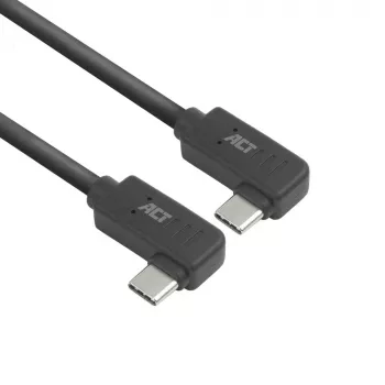 ACT USB 3.0 10Gbps 60W USB Type-C (kairysis/dešinysis lenktas) į USB Type-C (kairysis/dešinysis lenktas) laidas, 1 m