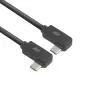 ACT USB 3.0 10Gbps 60W USB Type-C (kairysis/dešinysis lenktas) į USB Type-C (kairysis/dešinysis lenktas) laidas, 1 m
