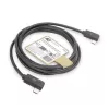 ACT USB 3.0 10Gbps 60W USB Type-C® (kairė/dešinė kampuotas) į USB Type-C® (kairė/dešinė kampuotas) laidas, 2 metrai