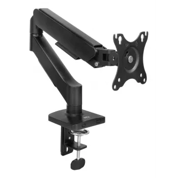 Monitoriaus rankena ACT 35 colių ekranams, dujinė spyruoklė, vienas monitorius, spaustuvas/per angą, iki 9 kg, VESA 75x75–100x100, pakreipimas ±45°, juoda