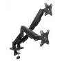 ACT monitorių laikiklis 35 colių, dujinis, 2 monitoriams, Essentials, Clamp/Grommet, 18 kg, 43,2 cm (17 inch), 88,9 cm (35 inch), 100 x 100 mm, juodas