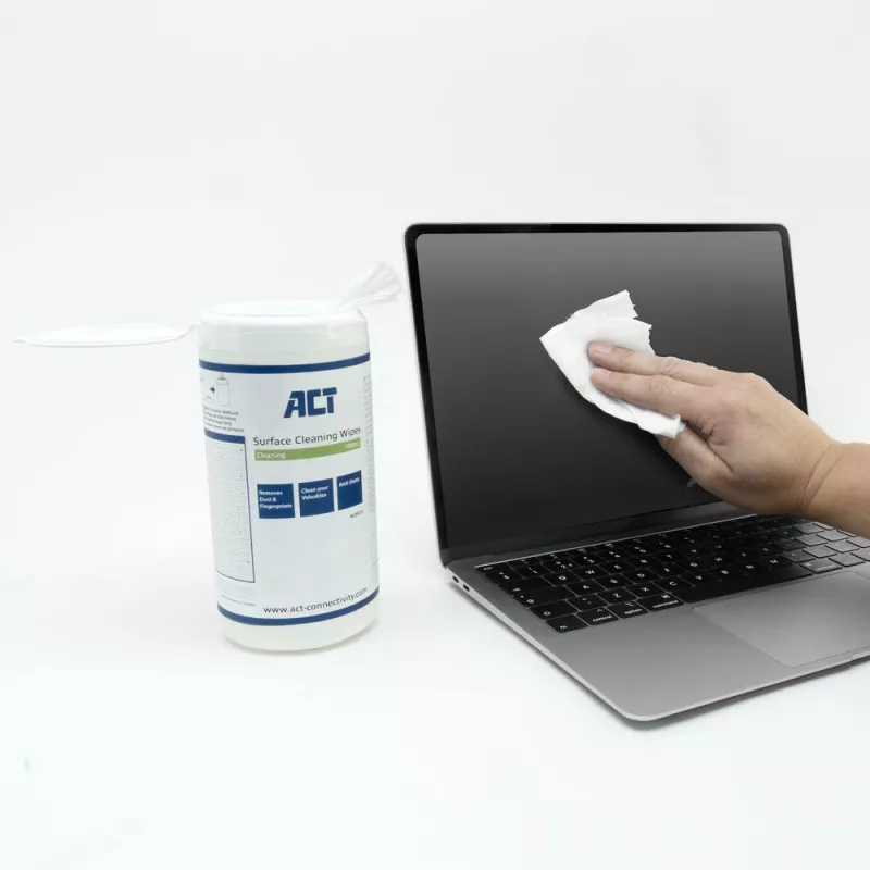 Valymo servetėlės įrangai ACT AC9515 100 vnt., LCD LED Plasma