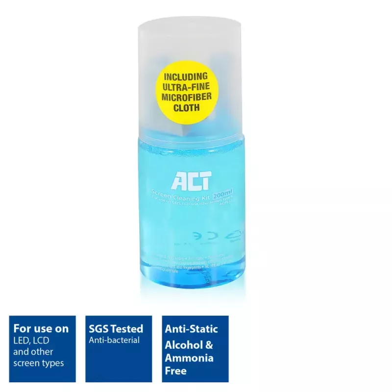 Valymo purškalas įrangai ACT 200 ml LCD, LED, plazminiams ekranams