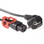 ACT maitinimo laidas CEE 7/7 (kampuotas) - C13 IEC Lock+ juodas 2 m, EL332S