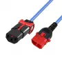 ACT Powercord C13 IEC Lock+ - C14 IEC Lock Dual Locking mėlyna 1 m, PC3619