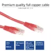 ACT Red 1 m U/UTP CAT6 patch laidas su RJ45 jungtimis