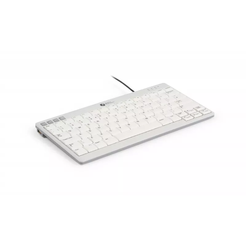 BakkerElkhuizen UltraBoard 950 V2 US Qwerty, laidinis, USB, žirklinis mechanizmas, QWERTY, tamsiai pilka, šviesiai pilka