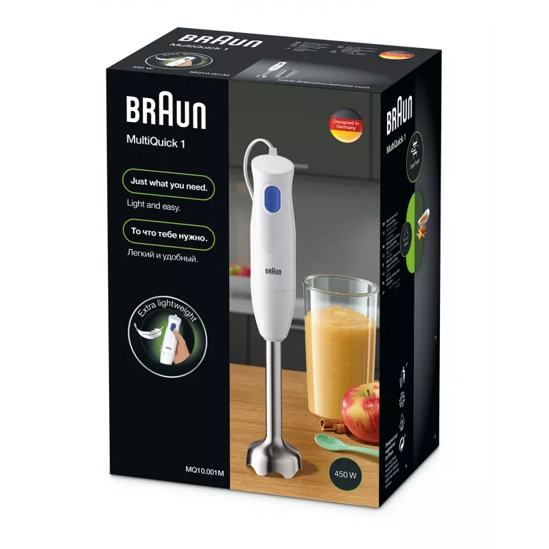 Panardintuvas Braun MultiQuick 1 MQ10.001M 0,6 L 450 W Mėlyna, Balta