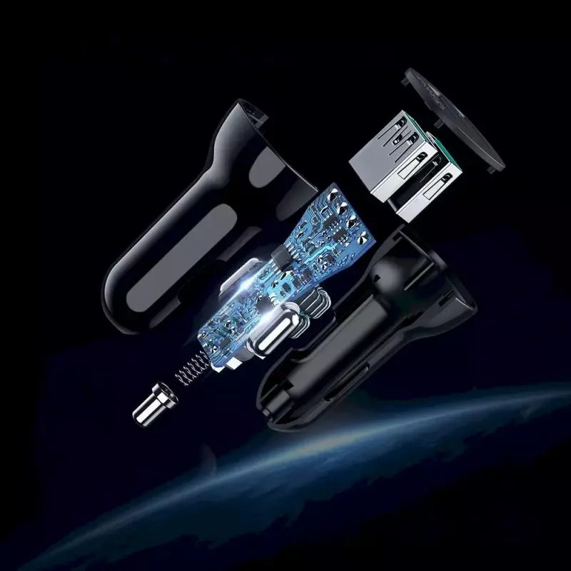 Maitinimo adapteris CHOETECH C0051 dviejų USB-A 36W QC3.0, juodas