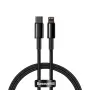 Laidas Baseus Tungsten Gold 1 m Juodas Lightning į USB-C