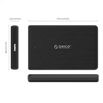 ORICO 2189C3-BK-BP išorinis HDD/SSD dėklas 2,5 inch USB 3.0