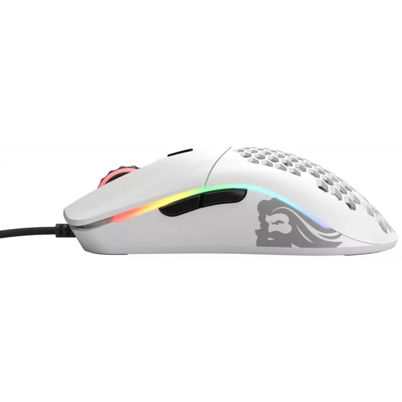 Glorious Gaming pelė Model O Regular (balta), dešinei rankai, optinė, USB Type-A, 12000 DPI, balta
