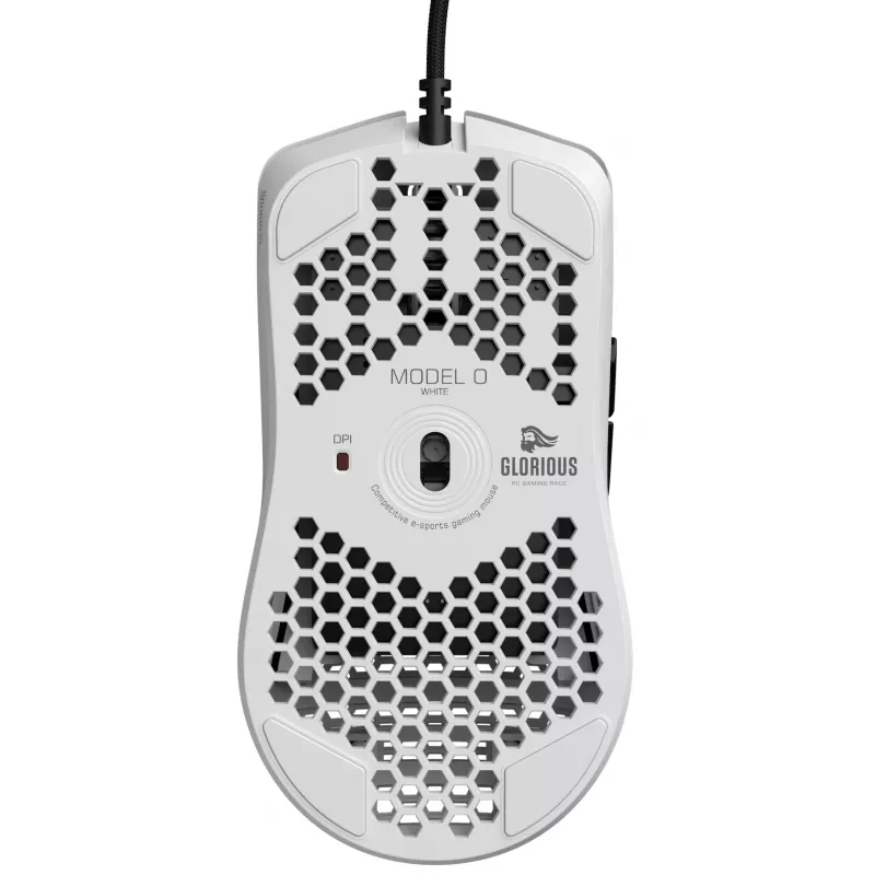 Glorious Gaming pelė Model O Regular (balta), dešinei rankai, optinė, USB Type-A, 12000 DPI, balta