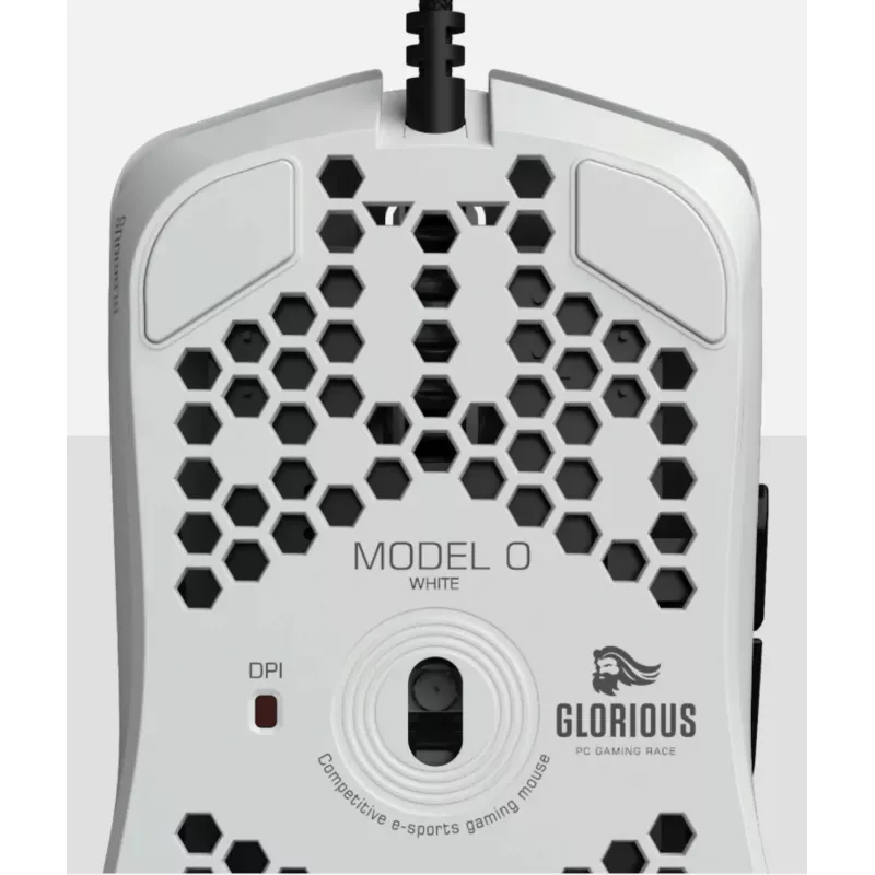 Glorious Gaming pelė Model O Regular (balta), dešinei rankai, optinė, USB Type-A, 12000 DPI, balta