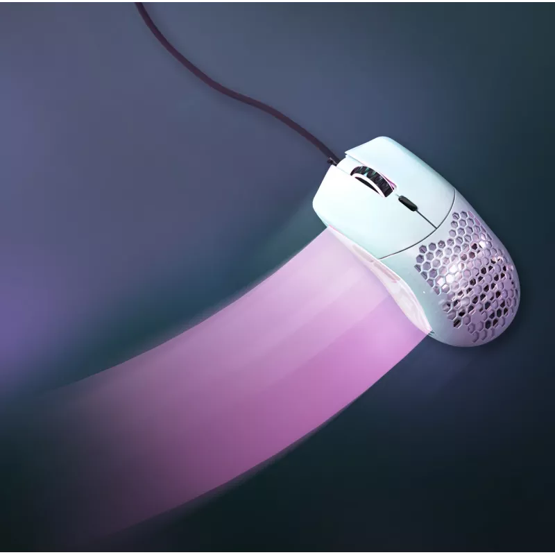 Glorious Gaming pelė Model O Regular (balta), dešinei rankai, optinė, USB Type-A, 12000 DPI, balta