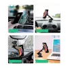 Automobilinis telefono laikiklis CHOETECH T536-S su 10W belaidžiu krovimu, tvirtinimas prie prietaisų skydelio / stiklo