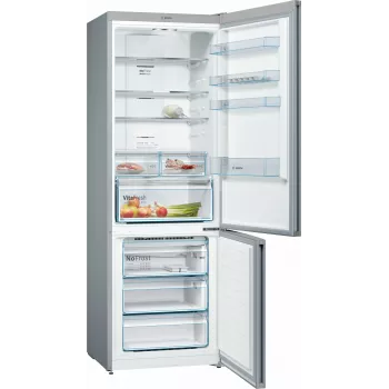 Bosch Serie 4 KGN49XLEA laisvai pastatomas šaldytuvas-šaldiklis, 438 L, nerūdijantis plienas