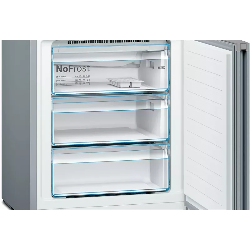 Bosch Serie 4 KGN49XLEA laisvai pastatomas šaldytuvas-šaldiklis, 438 L, nerūdijantis plienas