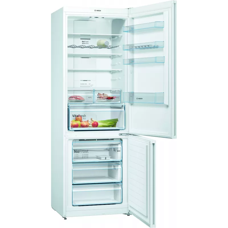 Šaldytuvas-šaldiklis Bosch Serie 4 KGN49XWEA Laisvai pastatomas 438 L Baltas
