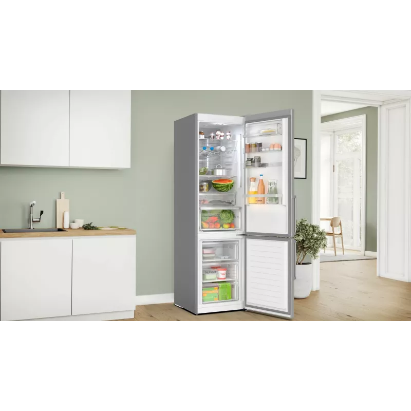 Bosch Serie 6 KGN39AIBT šaldytuvas-šaldiklis Laisvai pastatomas 363 L Nerūdijantis plienas