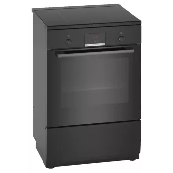 Bosch Serie 4 HLN39A060U laisvai pastatoma viryklė su indukcine kaitviete, juoda