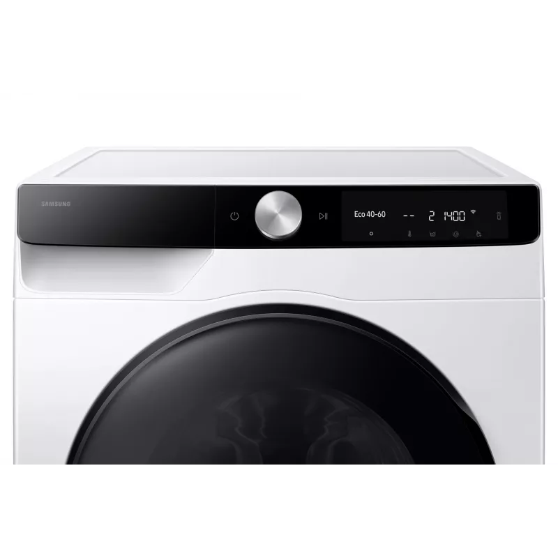 Samsung WD90DG6G94BKU4 skalbyklė su džiovintuvu, laisvai pastatoma, priekinio pakrovimo, balta