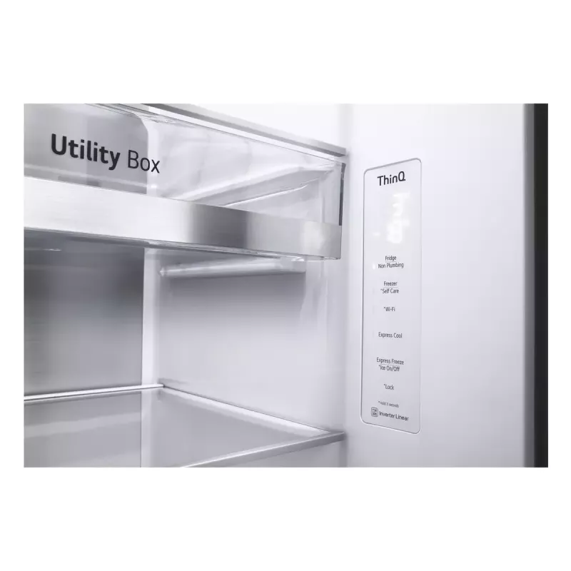 LG InstaView ThinQ GSXV91MCAE Amerikietiškas šaldytuvas-šaldiklis 635 L