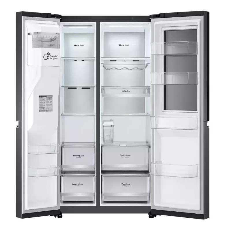 LG InstaView ThinQ GSXV91MCAE Amerikietiškas šaldytuvas-šaldiklis 635 L