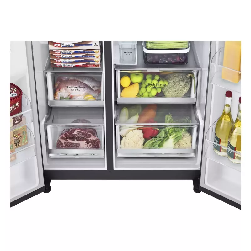 LG InstaView ThinQ GSXV91MCAE Amerikietiškas šaldytuvas-šaldiklis 635 L