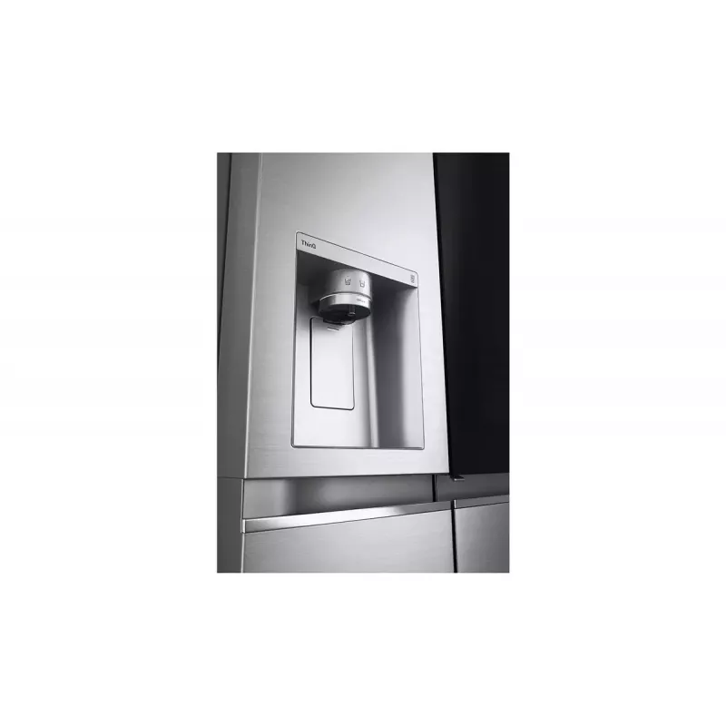 LG InstaView GSXV91PZAE šaldytuvas šaldiklis Side-by-Side laisvai pastatomas 635 L juodas nerūdijantis plienas