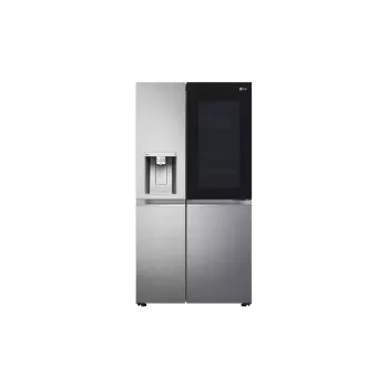 LG InstaView GSXV91PZAE šaldytuvas šaldiklis Side-by-Side laisvai pastatomas 635 L juodas nerūdijantis plienas