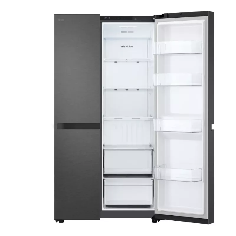 Šaldytuvas LG GSBC40EPPE side-by-side, laisvai pastatomas, 664 L, E, juodas