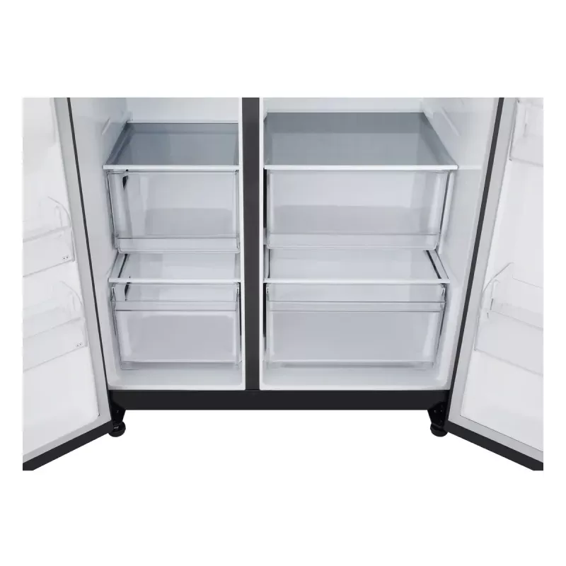 Šaldytuvas LG GSBC40EPPE side-by-side, laisvai pastatomas, 664 L, E, juodas
