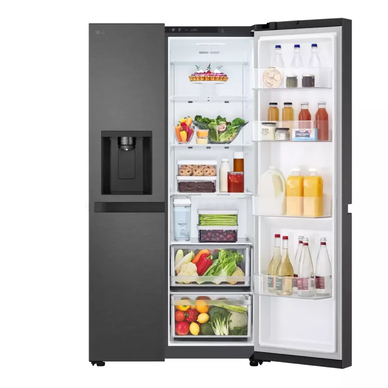 LG GSLC41EPPE šaldytuvas šaldiklis „Side-by-Side“ laisvai pastatomas 641 L juodas