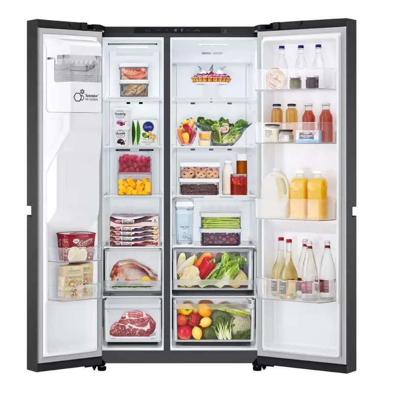 LG GSLC41EPPE šaldytuvas šaldiklis „Side-by-Side“ laisvai pastatomas 641 L juodas