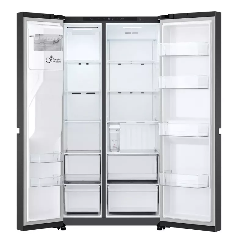 LG GSLC41EPPE šaldytuvas šaldiklis „Side-by-Side“ laisvai pastatomas 641 L juodas