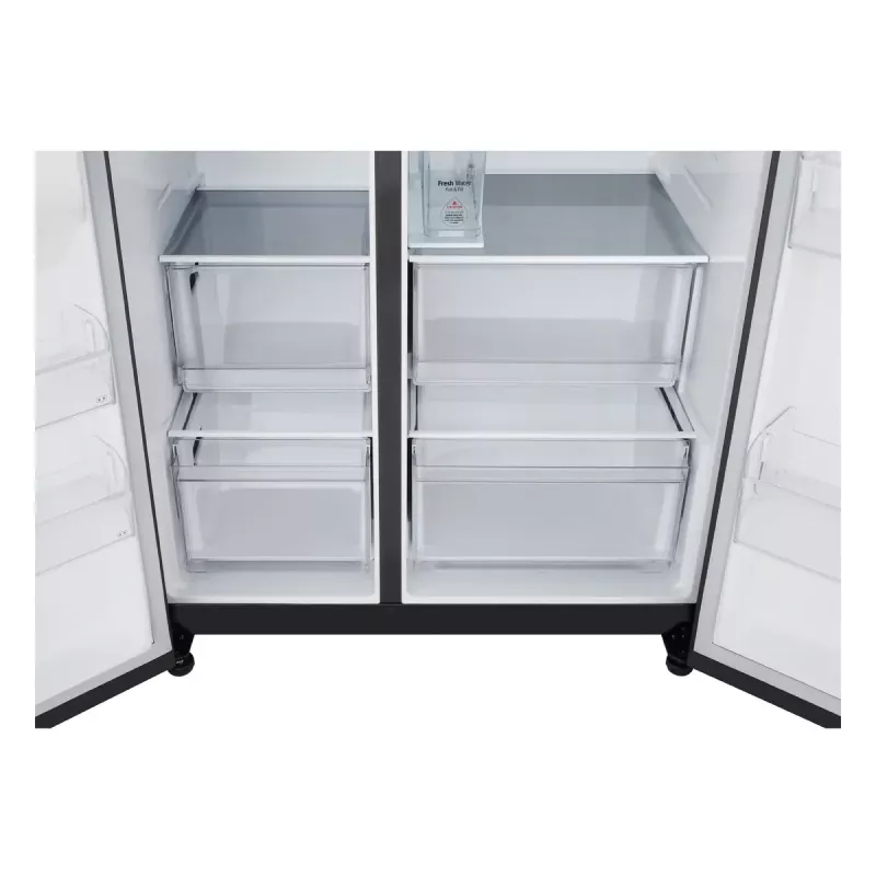 LG GSLC41EPPE šaldytuvas šaldiklis „Side-by-Side“ laisvai pastatomas 641 L juodas