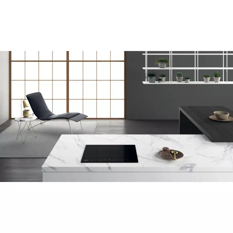 Whirlpool WB S2560 NE juoda įmontuojama 59 cm zoninė indukcinė kaitlentė 4 zonos
