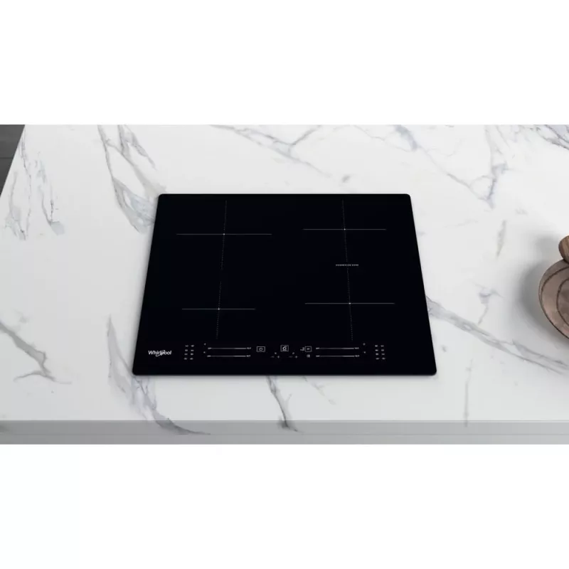 Whirlpool WB S2560 NE juoda įmontuojama 59 cm zoninė indukcinė kaitlentė 4 zonos