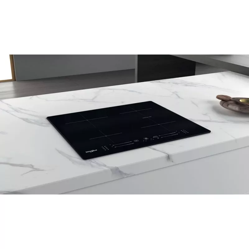 Whirlpool WB S2560 NE juoda įmontuojama 59 cm zoninė indukcinė kaitlentė 4 zonos