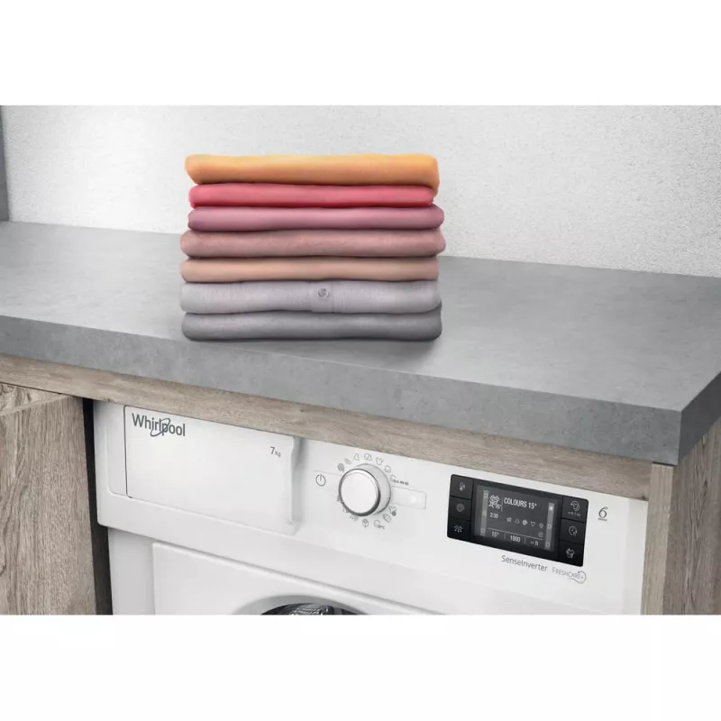 Whirlpool BI WMWG 71483E EU N skalbyklė su priekiniu pakrovimu 7 kg 1351 aps/min Balta