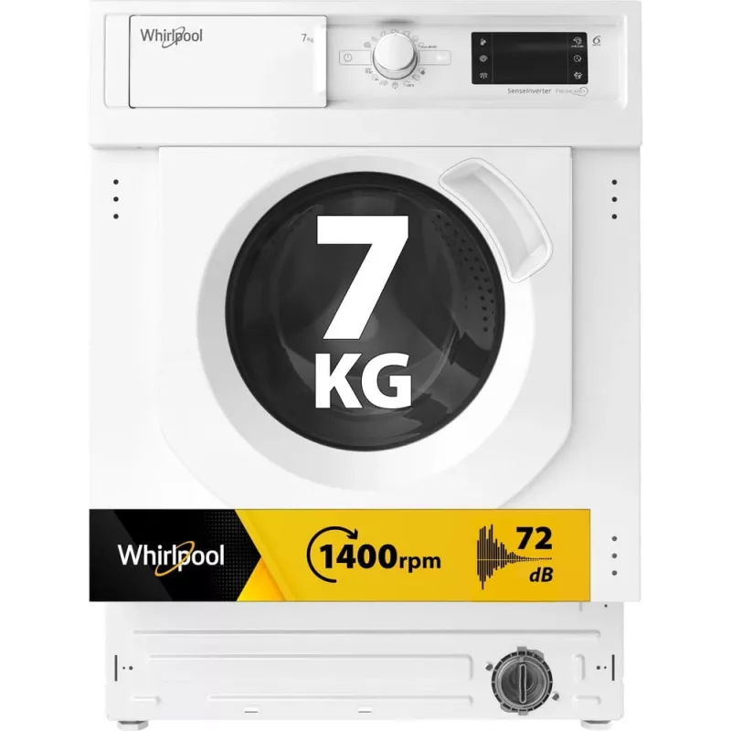Whirlpool BI WMWG 71483E EU N skalbyklė su priekiniu pakrovimu 7 kg 1351 aps/min Balta