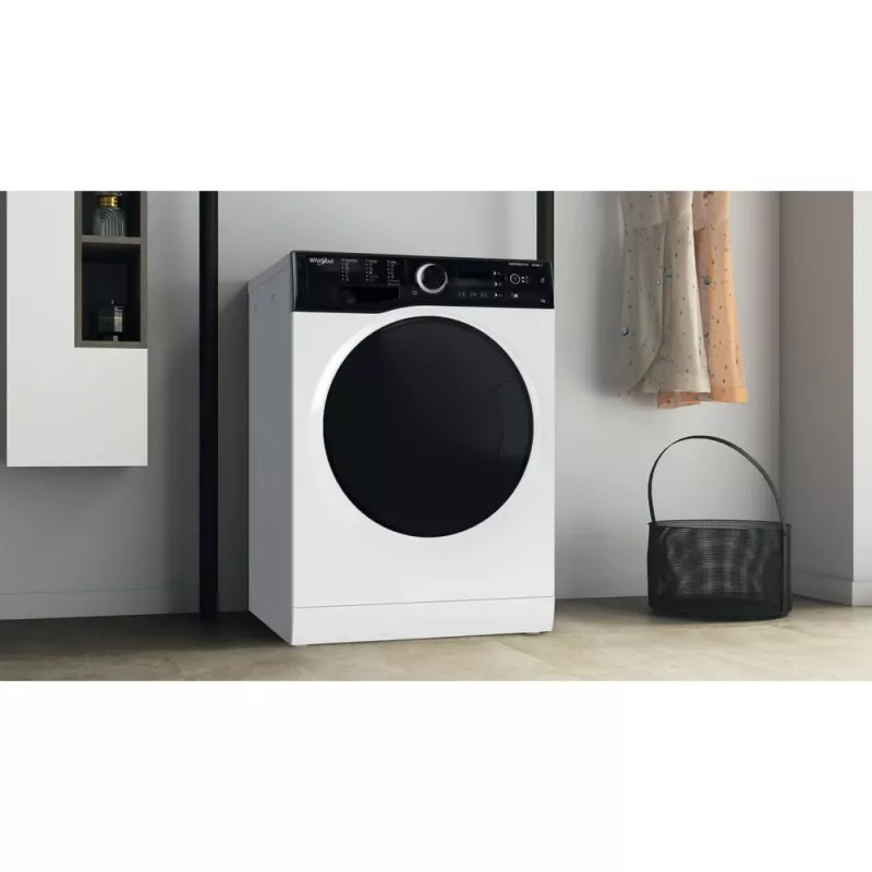Whirlpool WRSB 7259 D EU priekinio pakrovimo skalbimo mašina, 7 kg, 1151 aps./min., juoda, balta