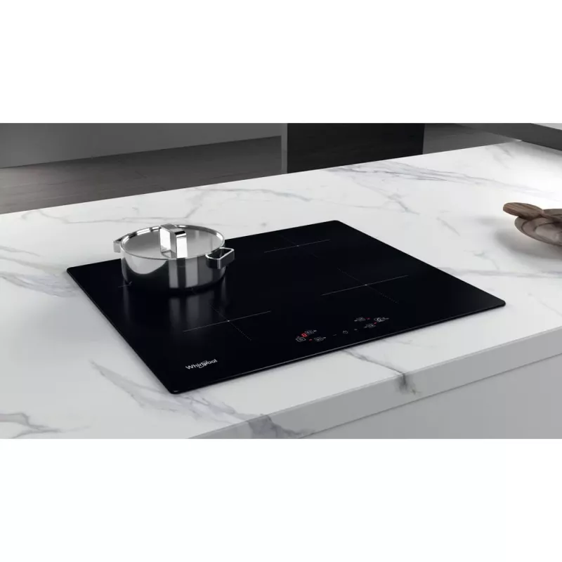 Whirlpool WS Q2160 NE juoda įmontuojama 59 cm zoninė indukcinė kaitlentė 4 zonos