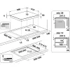 Whirlpool WS Q2160 NE juoda įmontuojama 59 cm zoninė indukcinė kaitlentė 4 zonos