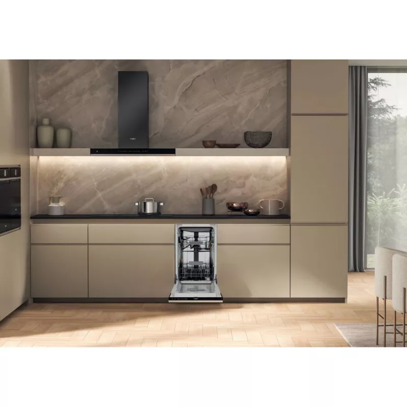 Whirlpool WH6IC11BS7LSA0 Pilnai įmontuojama indaplovė 11 komplektų