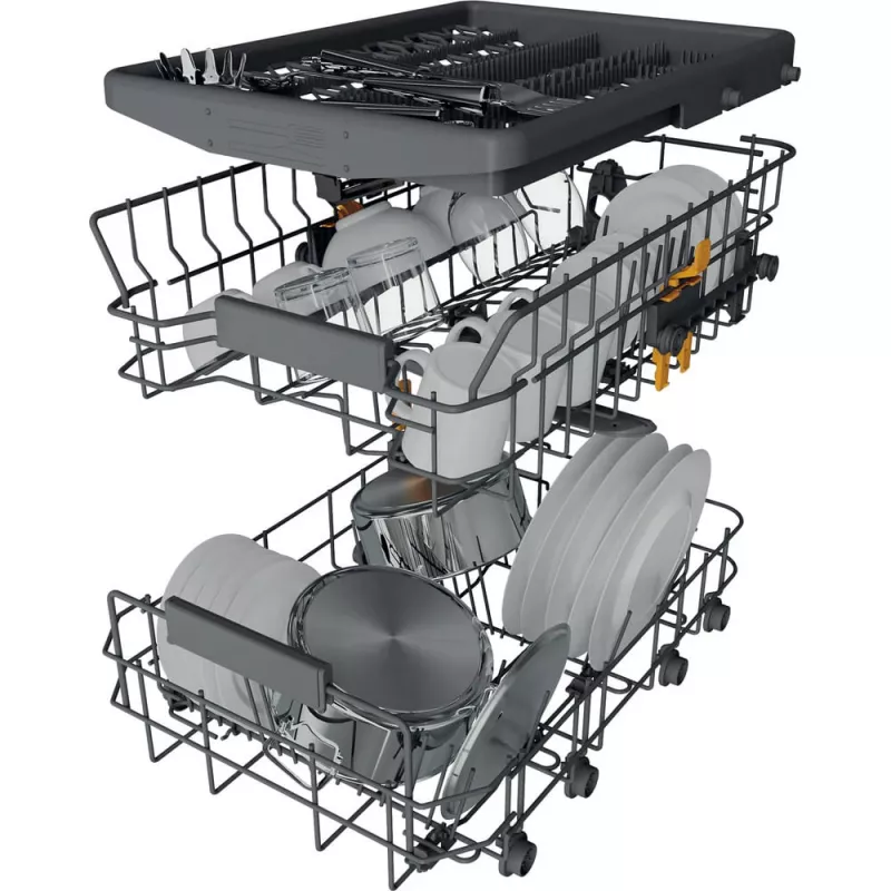 Whirlpool WH6IC11BS7LSA0 Pilnai įmontuojama indaplovė 11 komplektų