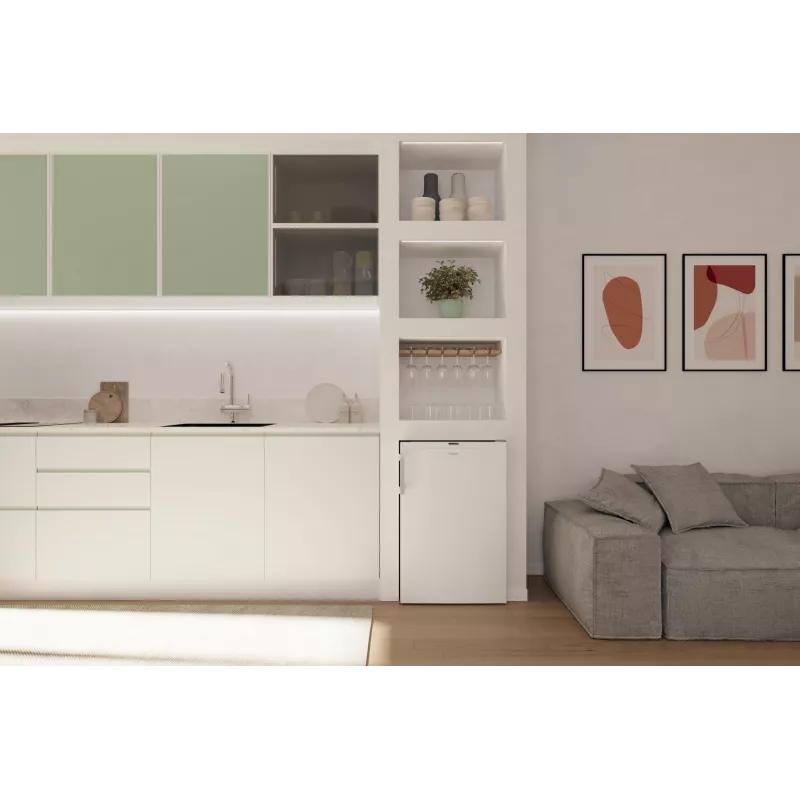 Candy CNUQ2L58EWH Šaldiklis vertikalus Laisvai pastatomas 90 L Baltas