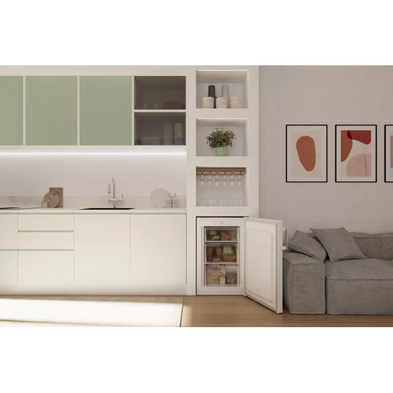 Candy CNUQ2L58EWH Šaldiklis vertikalus Laisvai pastatomas 90 L Baltas