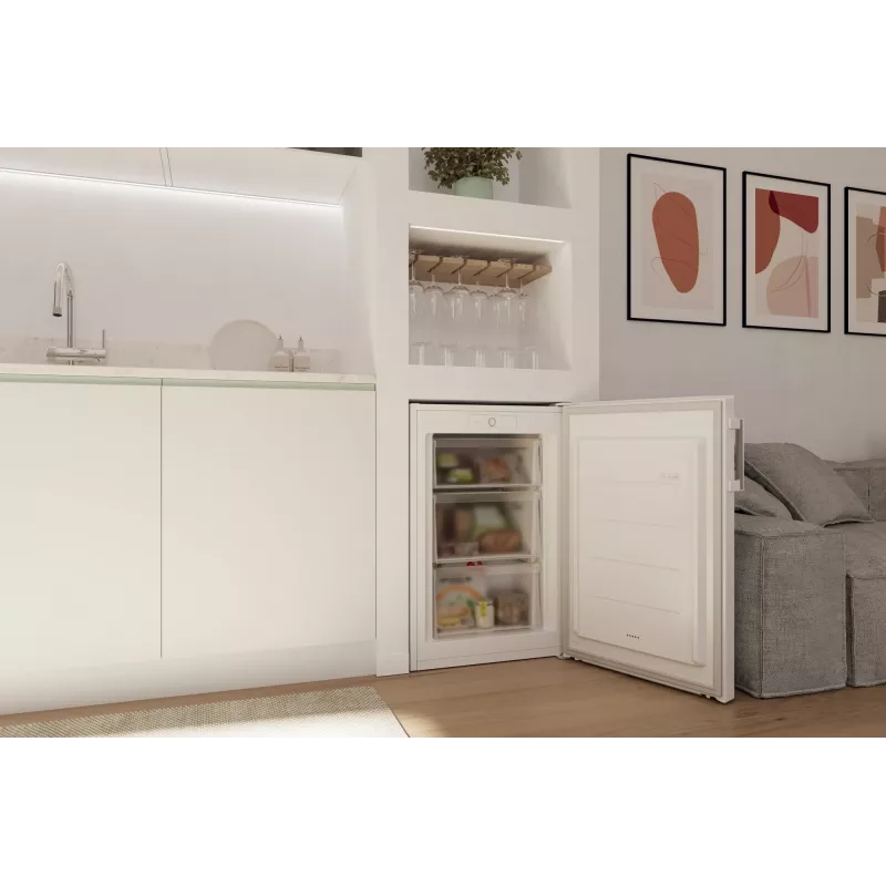 Candy CNUQ2L58EWH Šaldiklis vertikalus Laisvai pastatomas 90 L Baltas